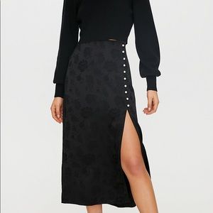 Wilfred Aritzia Baroque Skirt black with pearls
